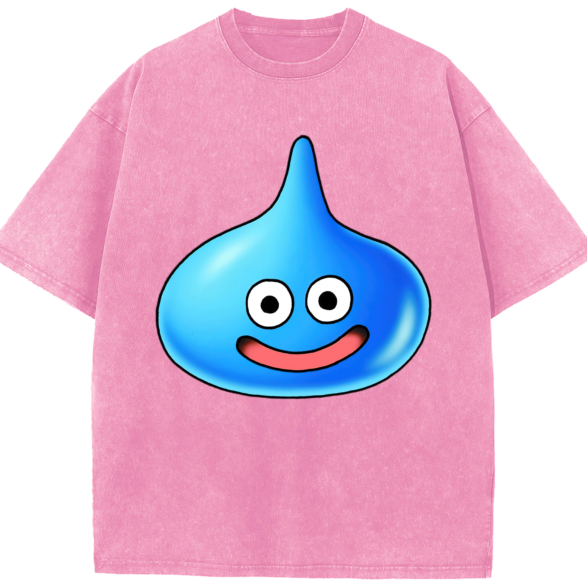 （画像用） ドラゴンクエスト Doragon Kuesuto Dragon Quest 綿100% ヴィンテージ風 半袖Tシャツ（フロントプリント）
